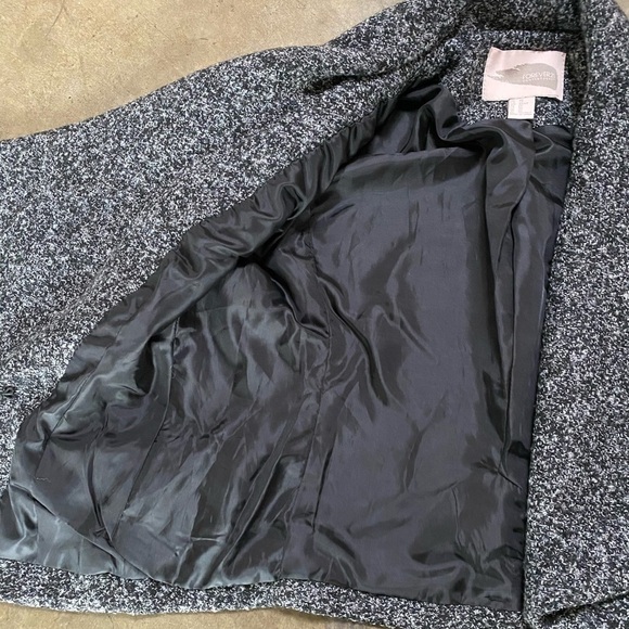 Cropped Pleather Sleeve Tweed Jacket - Picture 4 of 7